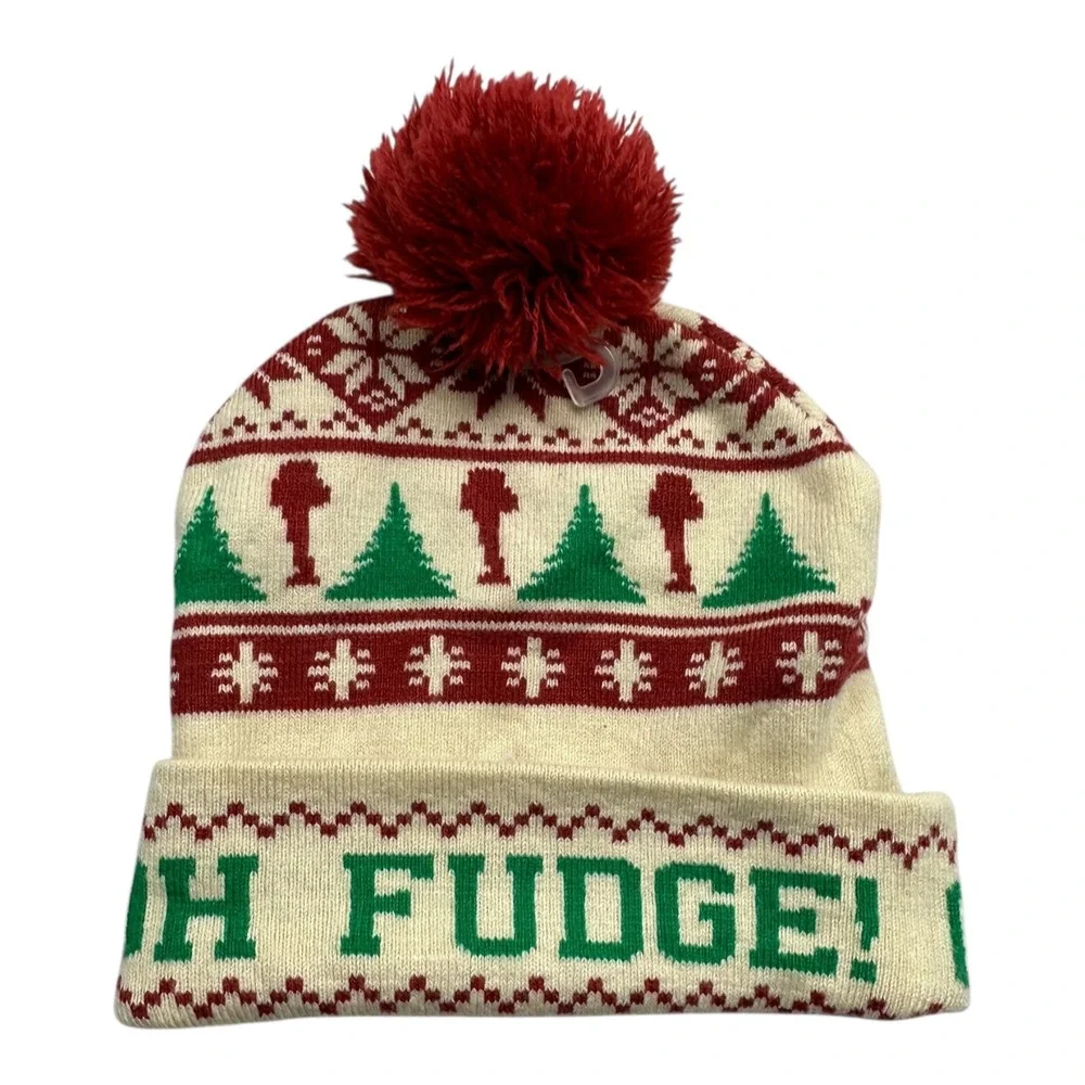 A Christmas Story Oh Fudge Knit Beanie‎ Hat with Pom Pom